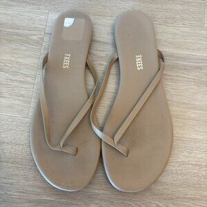 ** TKEES Tan Flip Flops Size 11 EU 42